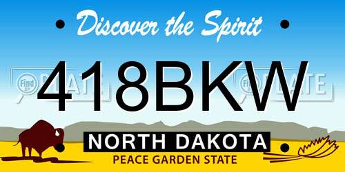 418BKW North Dakota License Plate