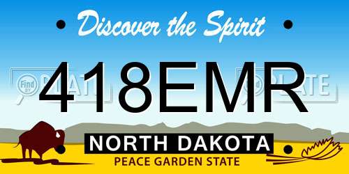 418EMR North Dakota License Plate