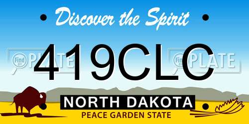 419CLC North Dakota License Plate