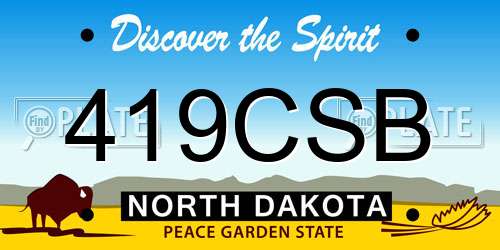 419CSB North Dakota License Plate