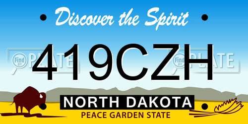 419CZH North Dakota License Plate