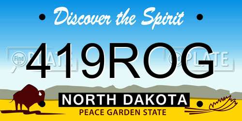 419ROG North Dakota License Plate