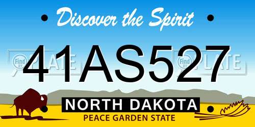 41AS527 North Dakota License Plate