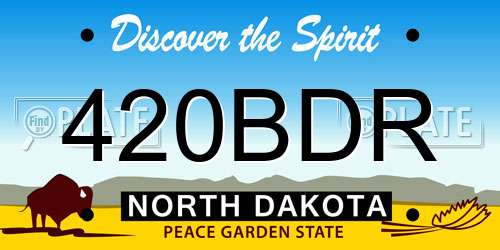 420BDR North Dakota License Plate