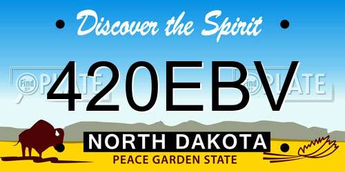 420EBV North Dakota License Plate