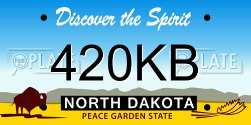 420KB North Dakota License Plate