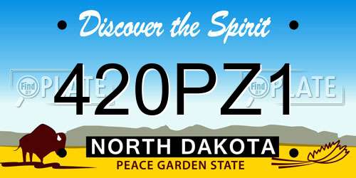 420PZ1 North Dakota License Plate