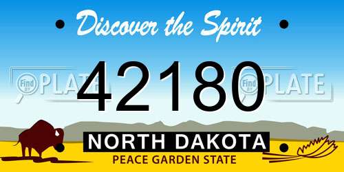 42180 North Dakota License Plate