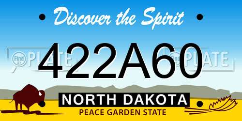 422A60 North Dakota License Plate