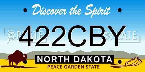 422CBY North Dakota License Plate
