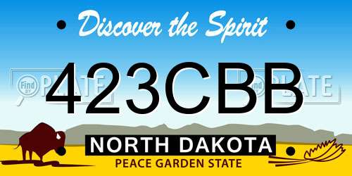 423CBB North Dakota License Plate