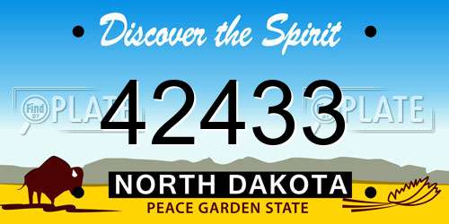 42433 North Dakota License Plate