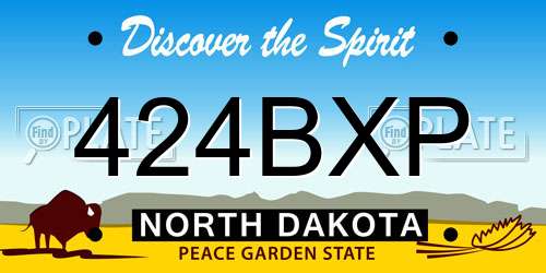 424BXP North Dakota License Plate
