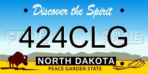 424CLG North Dakota License Plate