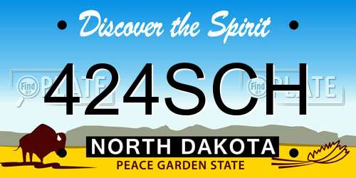 424SCH North Dakota License Plate