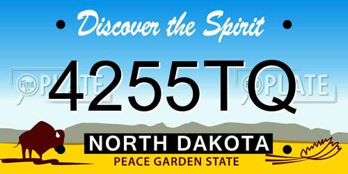 4255TQ North Dakota License Plate