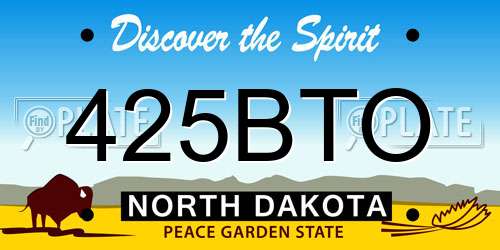 425BTO North Dakota License Plate