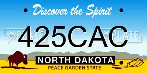 425CAC North Dakota License Plate