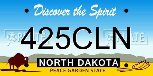 425CLN North Dakota License Plate