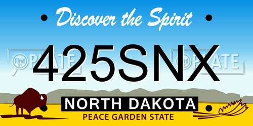 425SNX North Dakota License Plate
