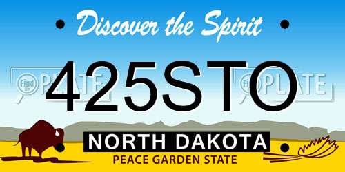 425STO North Dakota License Plate