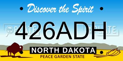 426ADH North Dakota License Plate