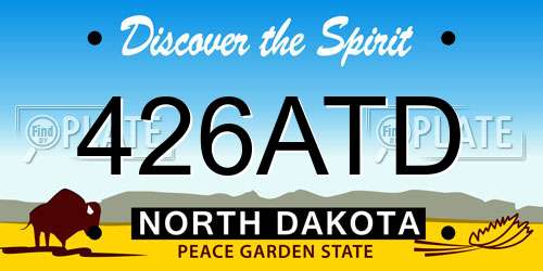 426ATD North Dakota License Plate