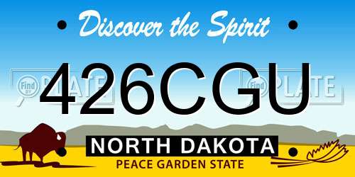 426CGU North Dakota License Plate