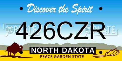426CZR North Dakota License Plate