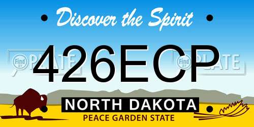 426ECP North Dakota License Plate
