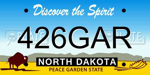 426GAR North Dakota License Plate