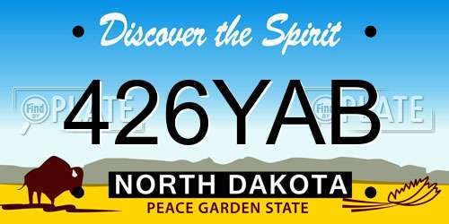 426YAB North Dakota License Plate