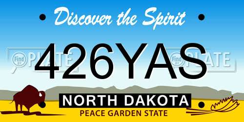 426YAS North Dakota License Plate
