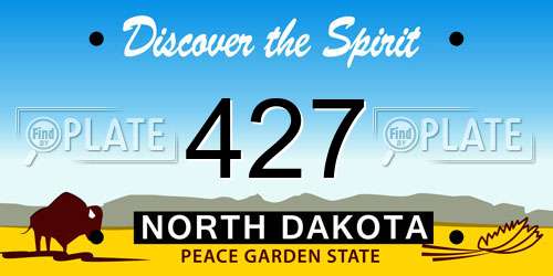 427 North Dakota License Plate