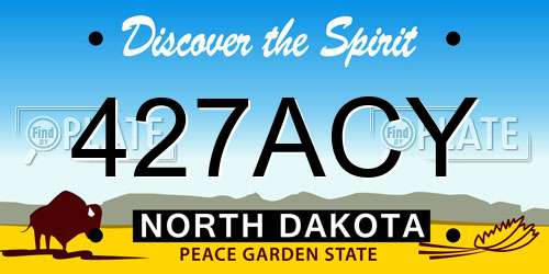 427ACY North Dakota License Plate