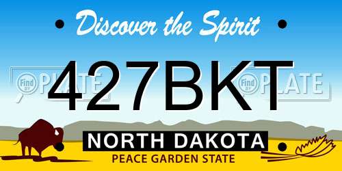 427BKT North Dakota License Plate