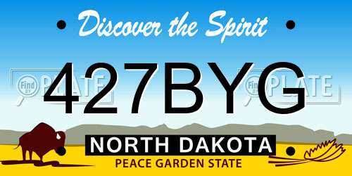 427BYG North Dakota License Plate