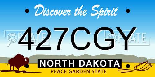 427CGY North Dakota License Plate