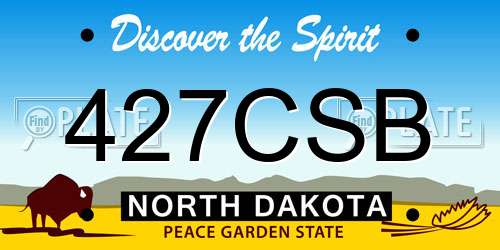 427CSB North Dakota License Plate