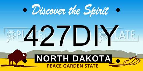 427DIY North Dakota License Plate