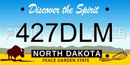 427DLM North Dakota License Plate