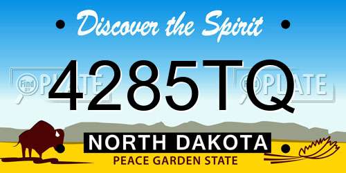 4285TQ North Dakota License Plate