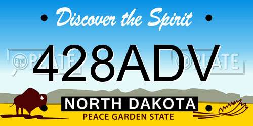 428ADV North Dakota License Plate