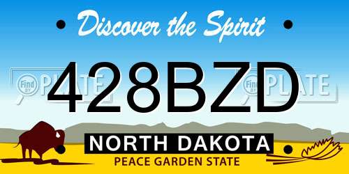 428BZD North Dakota License Plate