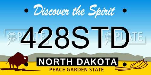 428STD North Dakota License Plate