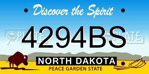 4294BS North Dakota License Plate