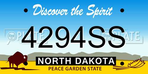 4294SS North Dakota License Plate