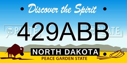 429ABB North Dakota License Plate