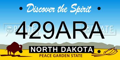 429ARA North Dakota License Plate