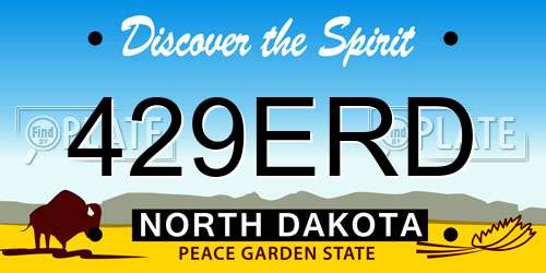 429ERD North Dakota License Plate